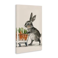 Stupell Industries Bunny with Carrots Canvas Wall Art