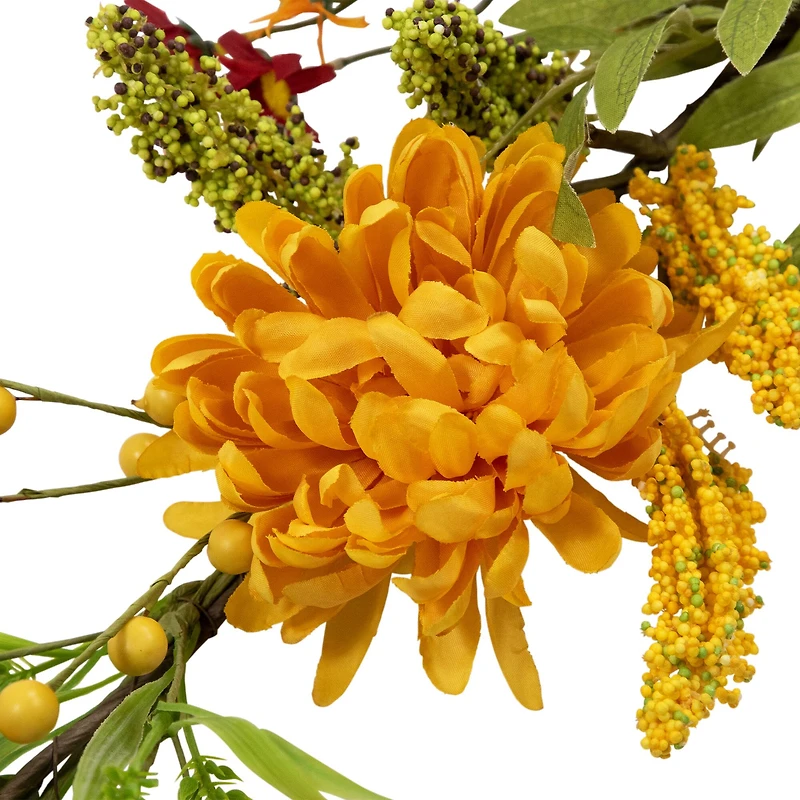 5ft. Orange Peony Artificial Fall Harvest Garland