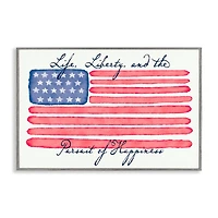 Stupell Industries All American Patriotic Phrase Framed Giclee Art