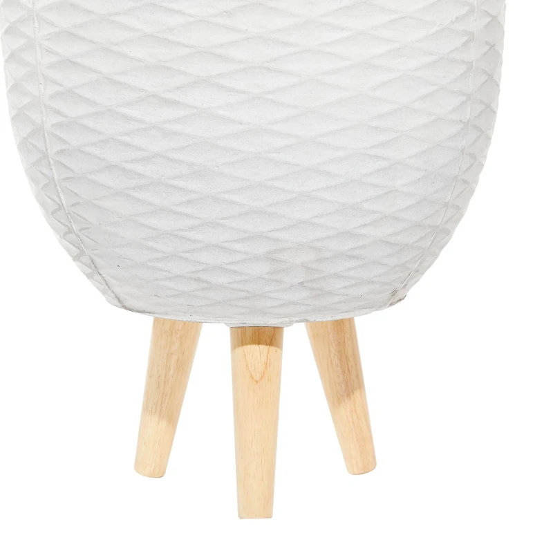 Gray Contemporary Planter Set