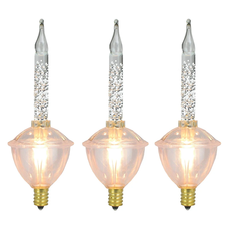 3ct. Clear C7 Retro Bubble Light Replacement Christmas Bulbs