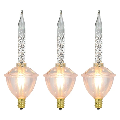 3ct. Clear C7 Retro Bubble Light Replacement Christmas Bulbs