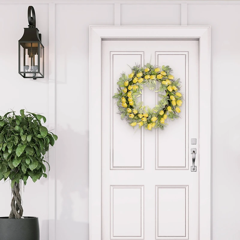 30" Yellow Spring Tulip Wreath
