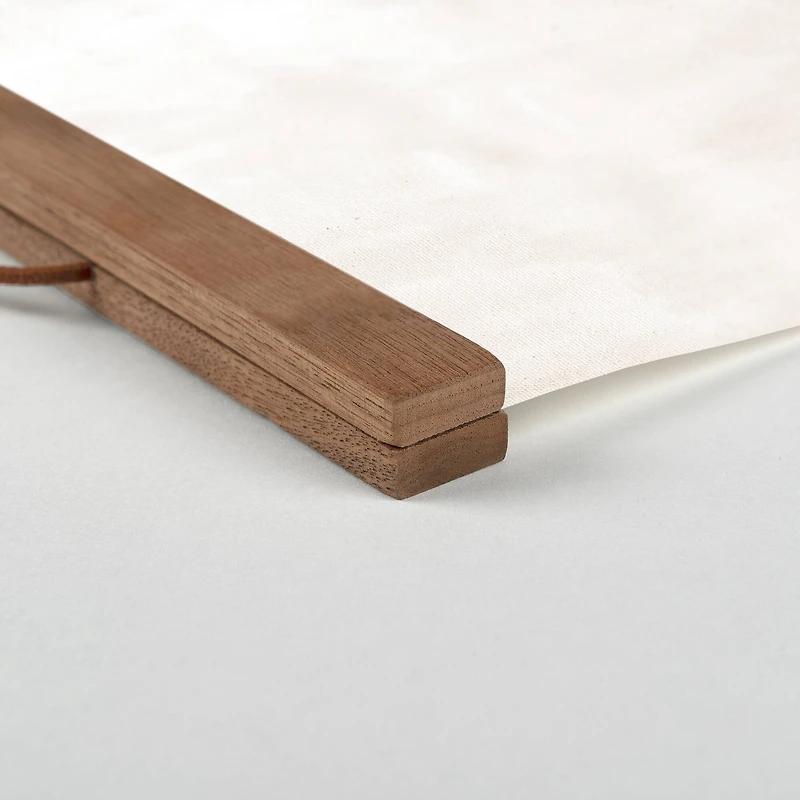 Sepia Painted Trees 16" x 16" Teak Hanging Canvas