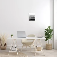 Stupell Industries Misty Clouds Eerie Mountain Landscape Black White Wall Plaque