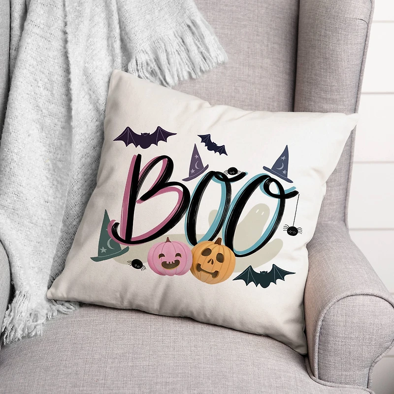 Boo Icons Throw Pillow