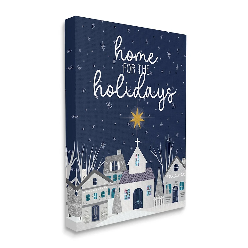 Stupell Industries Home For The Holidays Night Sky Canvas Wall Art