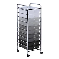 Honey Can Do 10-Drawer Grayscale Rolling Storage Cart