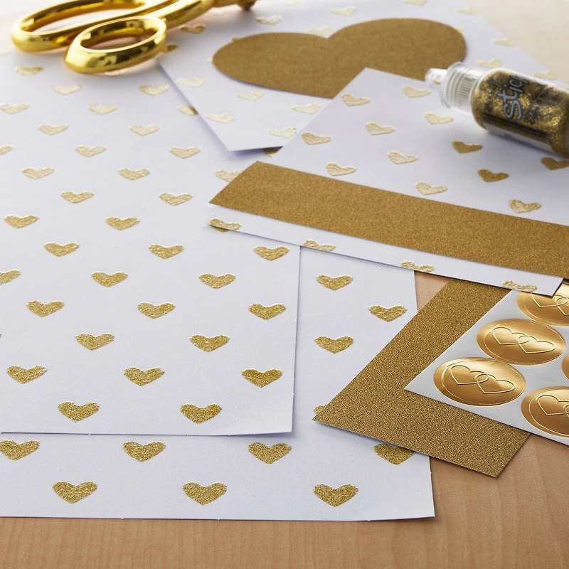 Glitter Heart Cardstock Paper by Recollections