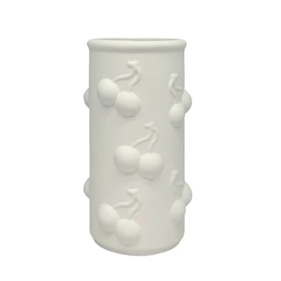 6.5" Ceramic Cherry Cylinder Vase by Make Market®