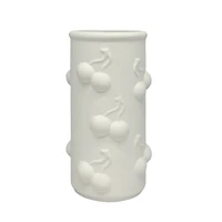 6.5" Ceramic Cherry Cylinder Vase by Make Market®