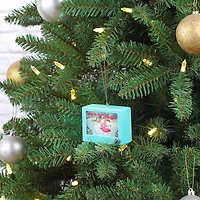 Teal Plastic Musical LED TV Ornament