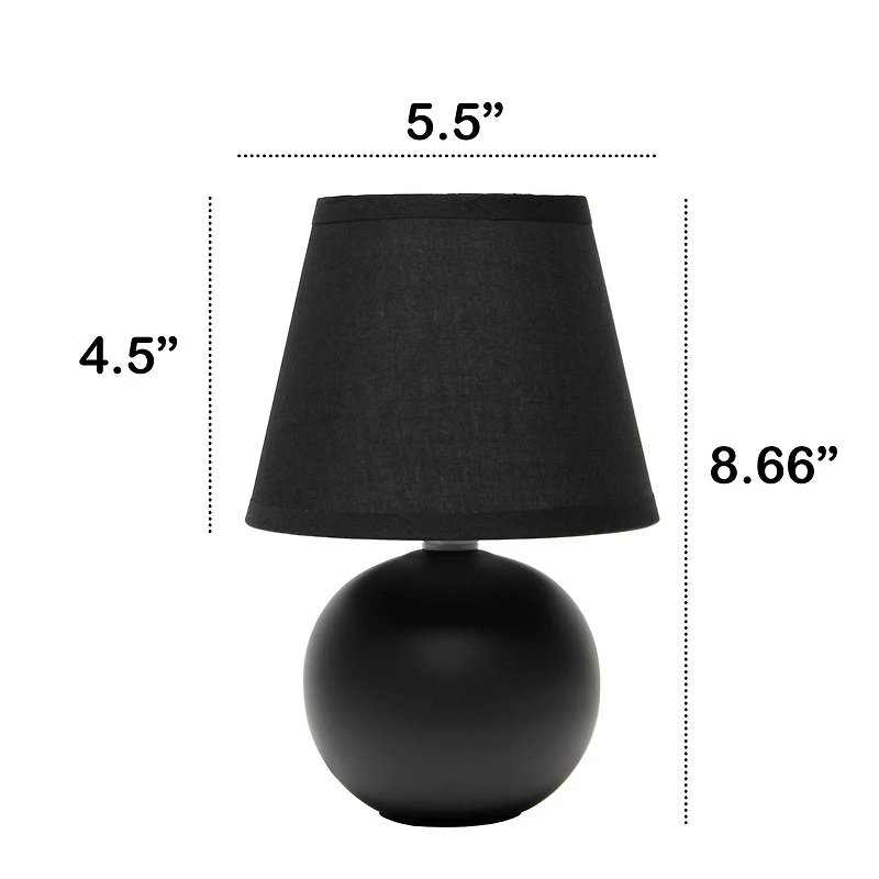 Creekwood Home Nauru 8.5" Ceramic Orb Base Table Lamp