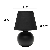Creekwood Home Nauru 8.5" Ceramic Orb Base Table Lamp