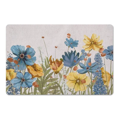 Field Of Happy Flowers 18" x 27" Floor Mat