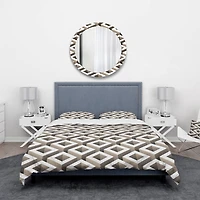 Designart 'Boxes Illustration' Scandinavian Bedding Set