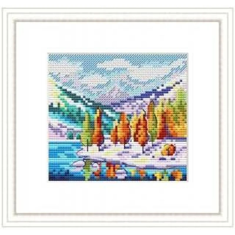 Mp Studia Autumn In The Mountains Cross Stitch Kit