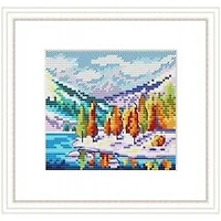 Mp Studia Autumn In The Mountains Cross Stitch Kit