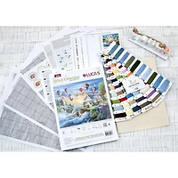 Luca-s Balloons Over Sunset Cove Counted Cross Stitch Kit