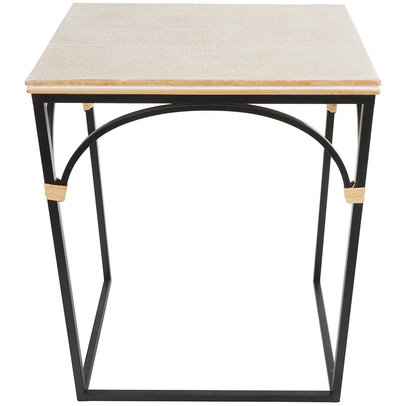 Black Metal Arched Accent Table Set