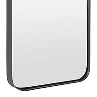Black Iron Contemporary Wall Mirror, 48" x 12" x 2"