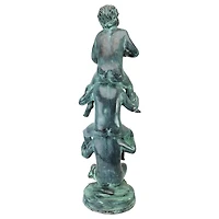 Design Toscano 30" Child's Play Stacked Children Spitting Bronze Statue