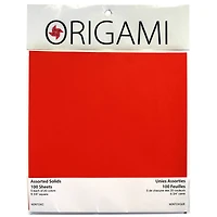 Yasutomo® 6.75" Mixed Solids Origami Paper, 100 Sheets