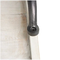 18.25" Wood Hidden Drawer Tray with Black Metal Handles