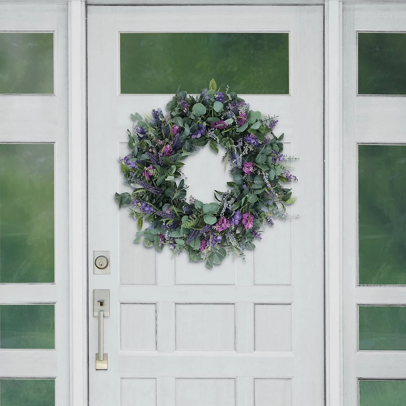 30" Lavender & Eucalyptus Floral Spring Wreath