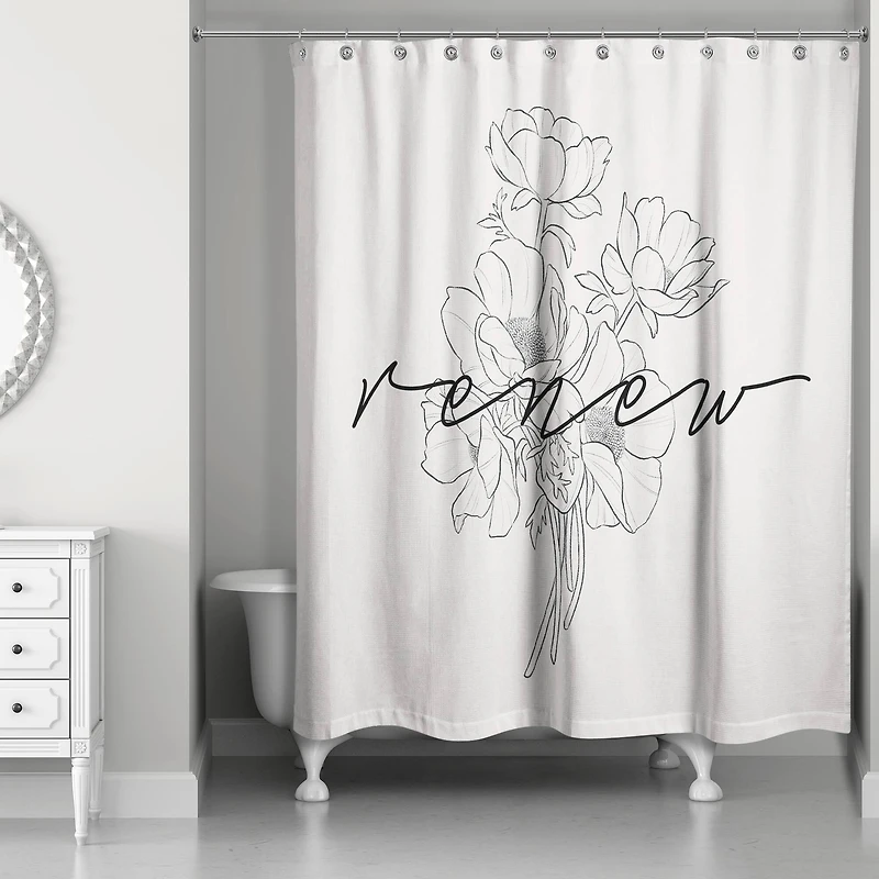 Renew Poppy 71" x 74" Shower Curtain