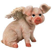 Design Toscano 7.5" Hog Heaven Flying Pigs Statue Collection Sitting