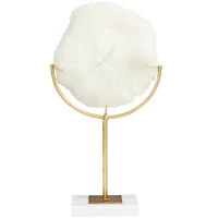 The Novogratz 15" Cream Coral Sculpture with Marble Base