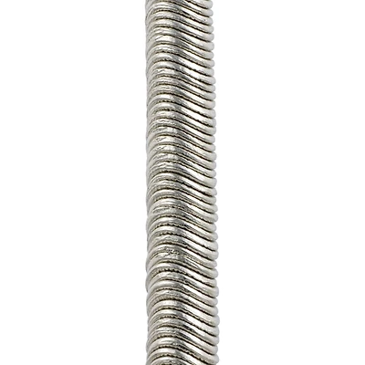 Rhodium Metal Wavy Disc Beads, 8mm by Bead Landing™