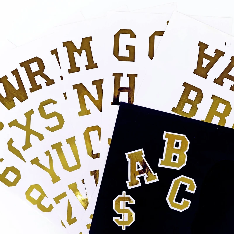 Golden Vinyl Alphabet Sticker Sheets by Recollections™