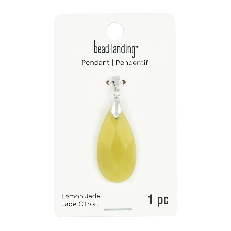 Lemon Jade Teardrop Pendant by Bead Landing™