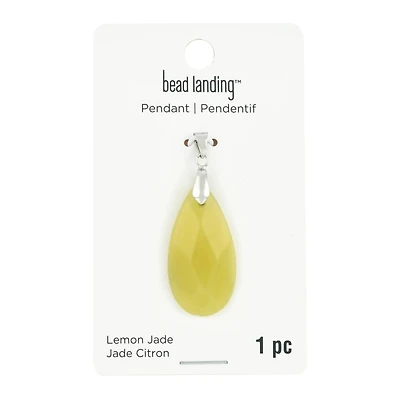 Lemon Jade Teardrop Pendant by Bead Landing™