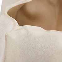 Hello Honey® 13" Natural Modern Organically Shaped Stoneware Planter