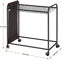 NEX™ Black 20-Hanger Rolling Trolley Closet Organizer
