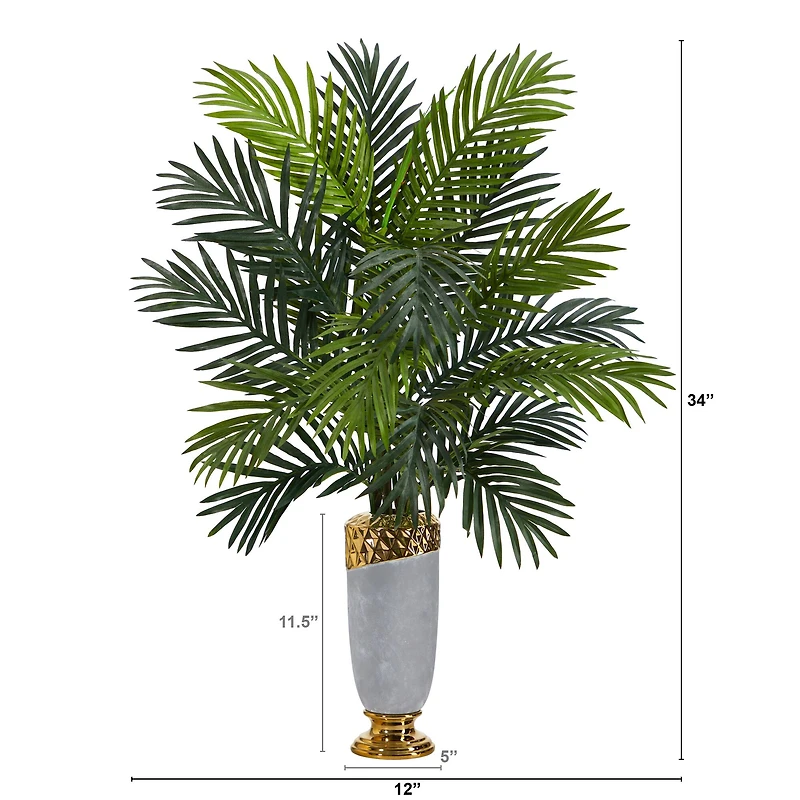 3ft. Areca Palm Plant in Designer Planter