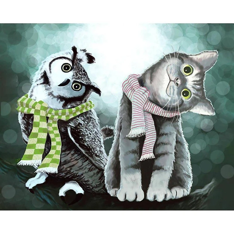 Crafting Spark Owl with Kitten Diamond Painting Kit