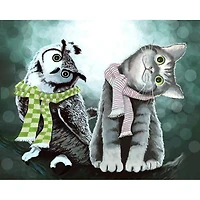 Crafting Spark Owl with Kitten Diamond Painting Kit