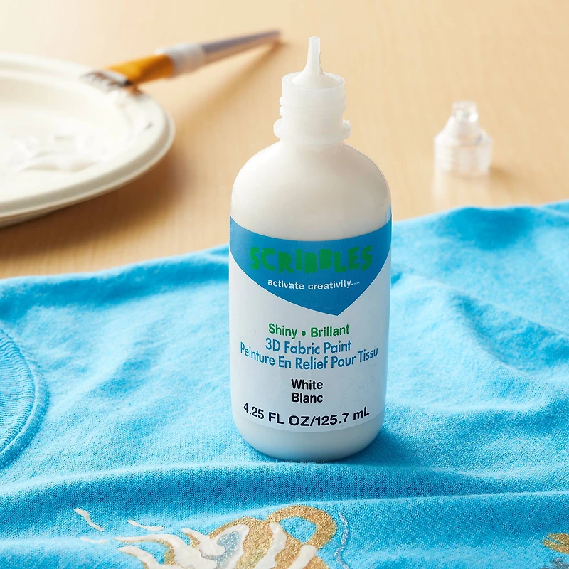 Scribbles® Shiny White 3D Fabric Paint