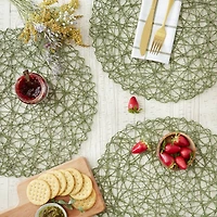 DII® Woven Paper Round Placemats