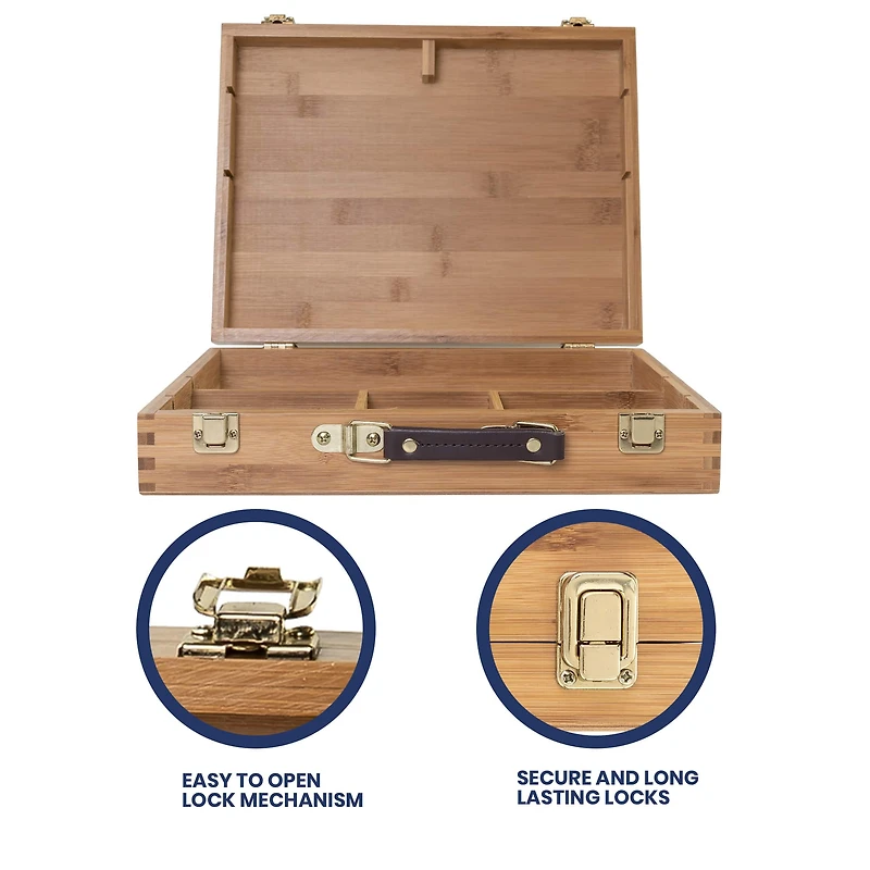 Pacific Arc 14" x 11" Bamboo Paint Box with Palette & 5 Compartments