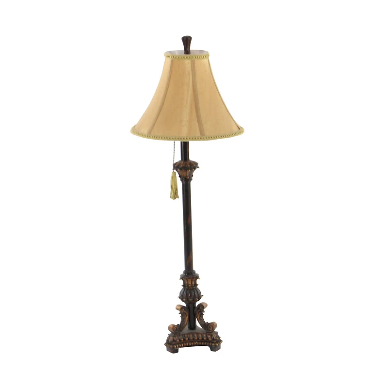 31" Antique Bronze Polystone Tuscan Buffet Lamp