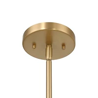 Hello Honey® Delano Gold & White Industrial Metal & Etched Glass Ceiling Light