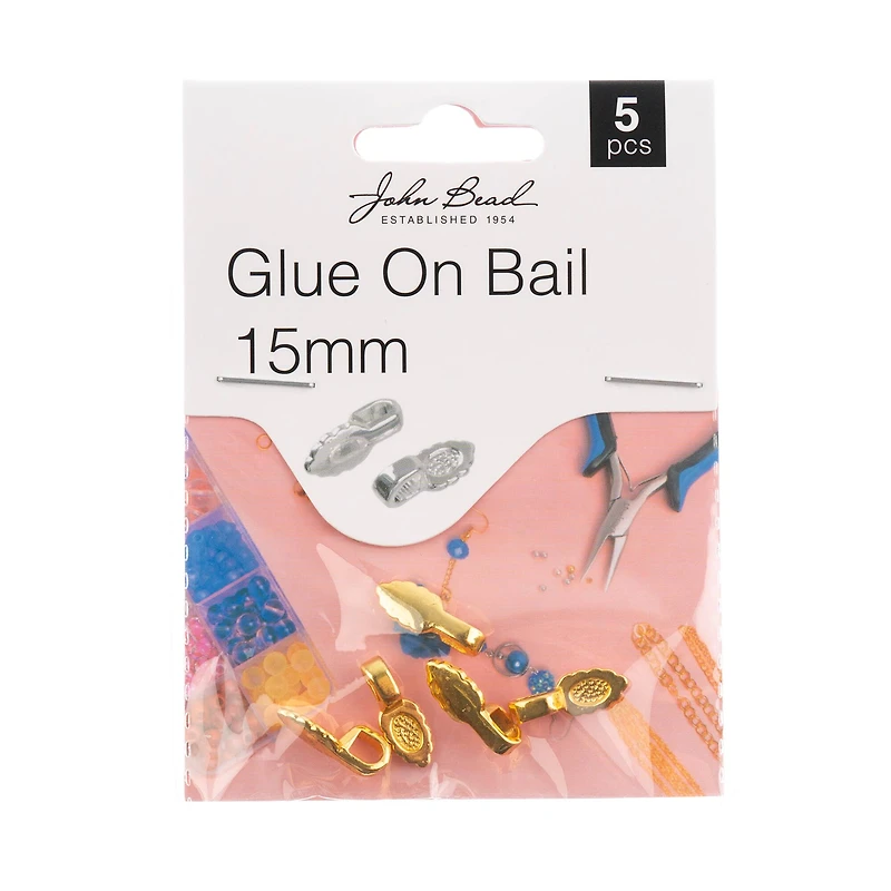 John Bead Must Have Findings 15mm Glue-On Bails