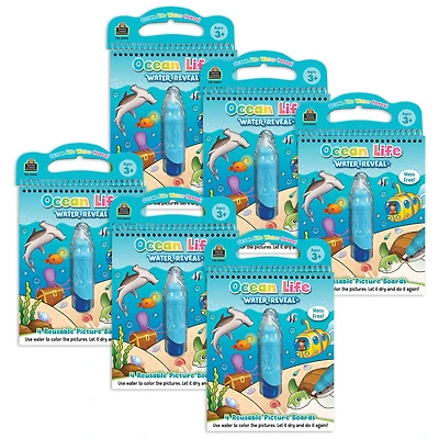 Teacher Created Resources Ocean Life Water Reveal Book Set, 6ct.