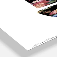 Designart Flower Power Love Multipanel Wall Clock