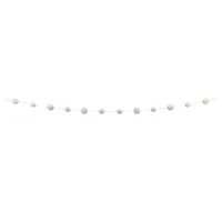 6ft. Ivory Pom Pom String Garlands, 2ct.